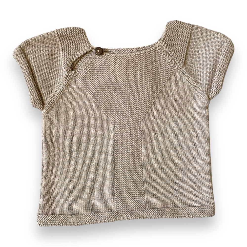 OEUF NYC Shirt Knit Top Baby Tan Kids Cotton Organic 6 Months
